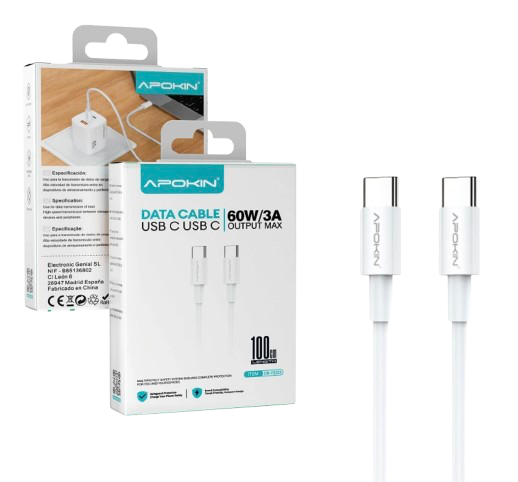 Cabo Type-C para Type-C 1 Metro APOKIN